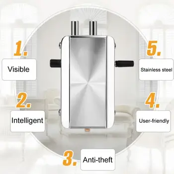 

Intelligent Home Remote Control Lock Mechanical Anti-theft Lock with Four Remote Controller