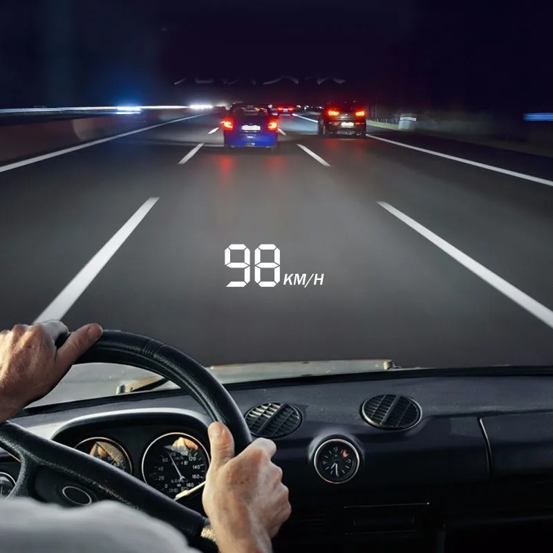 Автомобильный проектор скорости лобового стекла дисплей A100 автомобильные гаджеты obd2 HUD Монитор подъема OBD 2 вождения компьютера