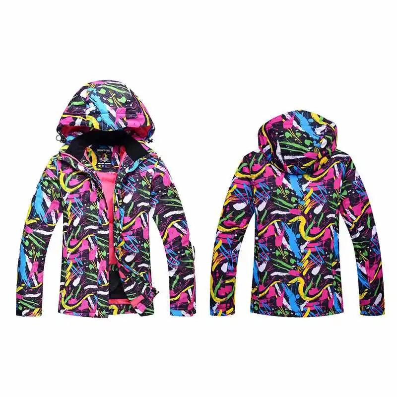 ELOS-ARCTIC QUEEN Girls Snow Clothes Snowboarding Jackets Waterproof Windproof Breathable Winter Mountain Ski Coat Women Costu