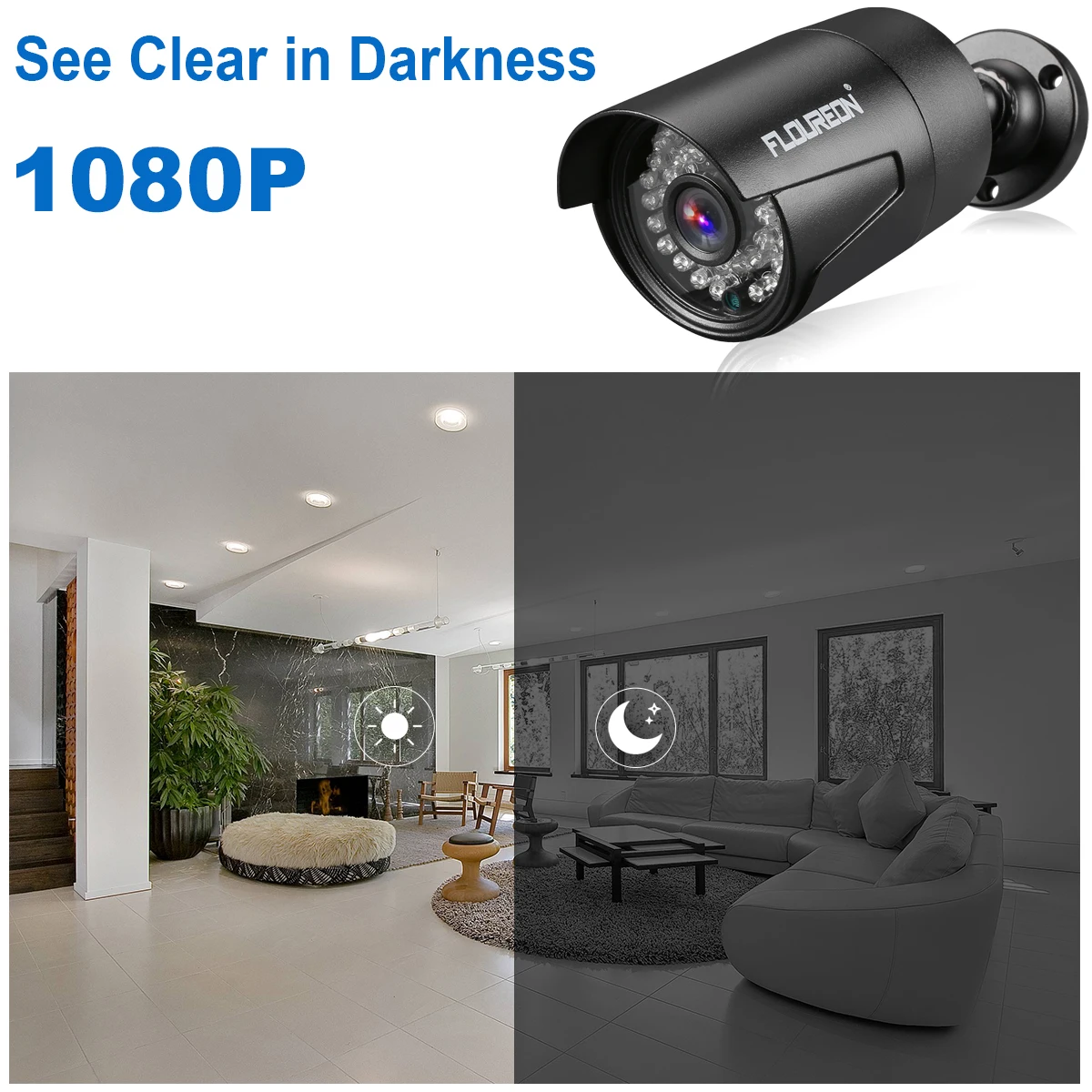 Новая аналоговая наружная камера 1080P 2.0MP 3000TVL NTSC/PAL Водонепроницаемая CCTV AHD DVR