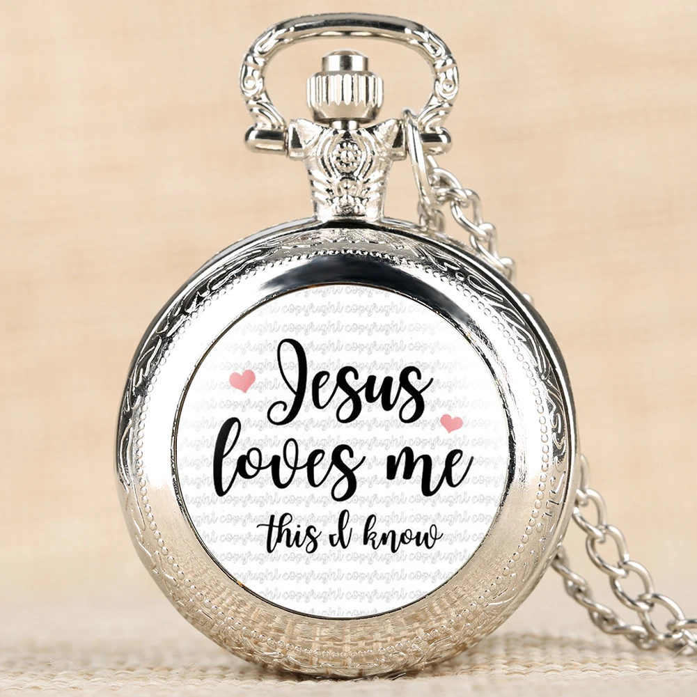 

Jesus Love Me Series Pattern Pocket Watch Special Pocket Watches Men Women Pendant Clock Link Chain Timiepieces Dropshipping