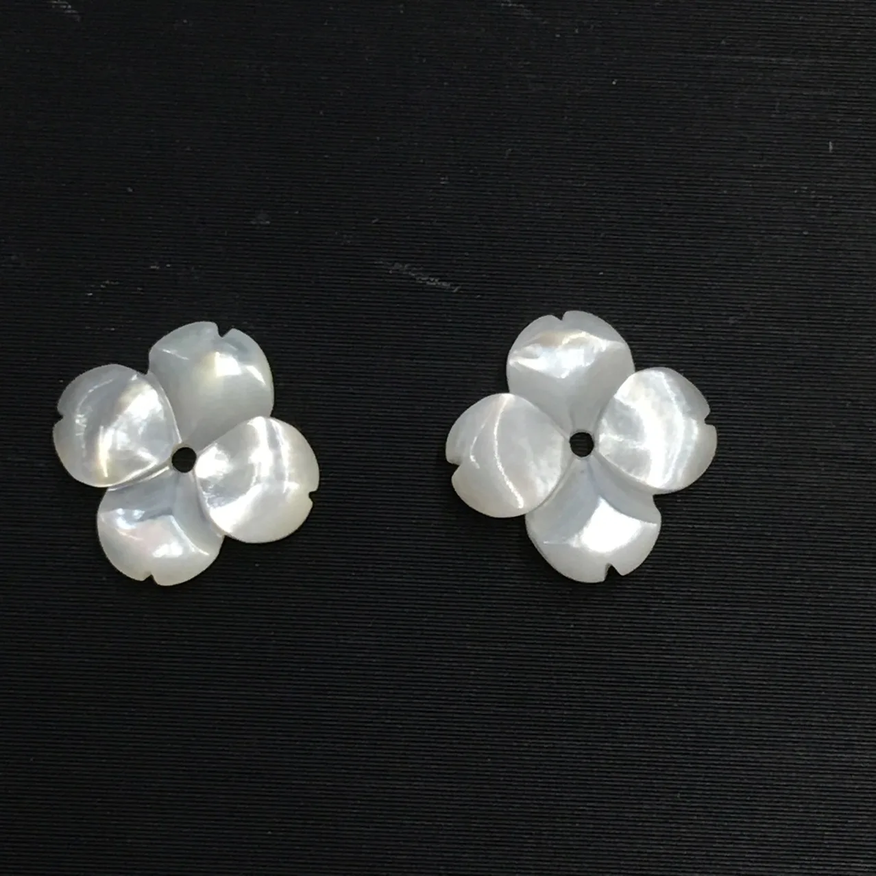 4 Butterfly Glass Beads 13mm x 10mm Black