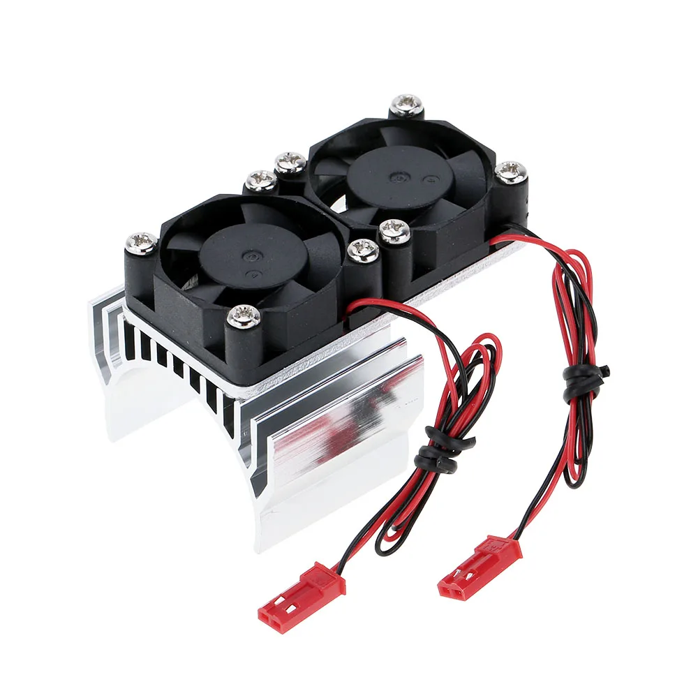 

7019 Motor Heat Sink With Two Cooling Fans for 1/10 HSP RC Car 540/550 3650 Motor