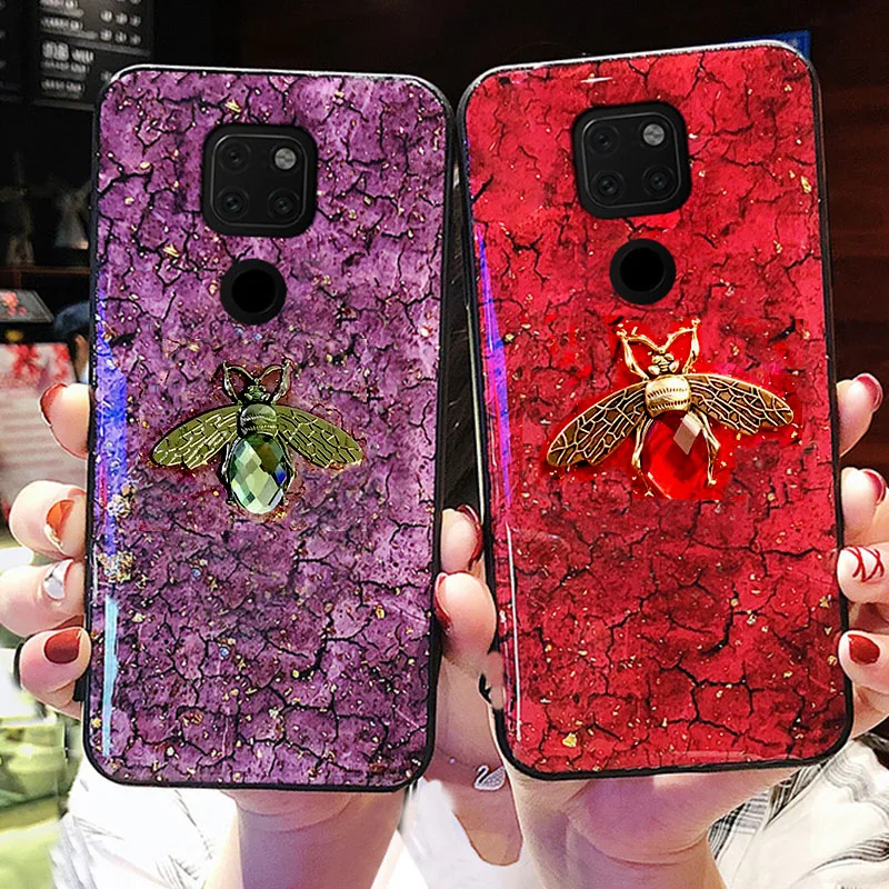 Чехол с золотой фольгой пчела для Huawei Mate 20 Pro P20 Lite чехол 10 Nova 3i P10 Honor 9 P Smart Plus мягкие