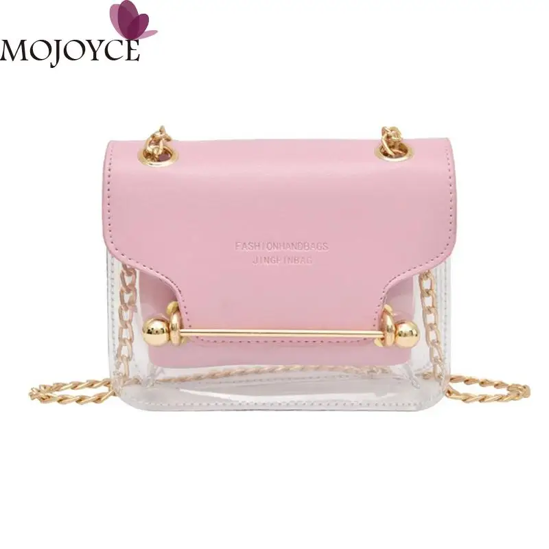 

Casual Transparent Jelly Shoulder Messenger Handbags Women PVC Small Satchel Chain Crossbody Bags 2019 New Bolsas Feminina Mujer