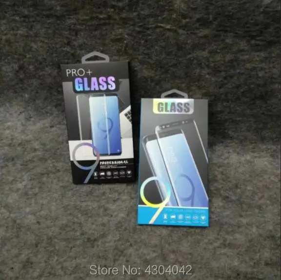 500 шт. 9H pro пластиковая коробка для Samsung Galaxy Note 9 стекло S10 S9 s8 Plus полное покрытие