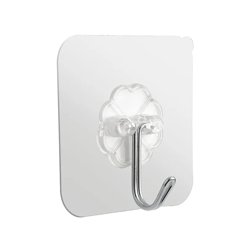 

Hook Wholesale Metal Plastic Creative Transparent Seamless Hook Bathroom Door after Kitchen Strong Viscose Nailless Hook