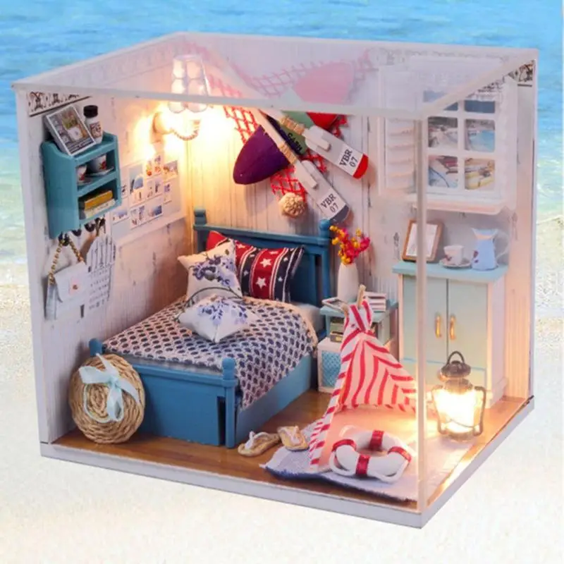 DIY Миниатюрные 3D деревянные куклы модель дома пылезащитный чехол 2019