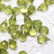 10 шт Бусины, Зеленый Перидот, граненые, 6-7 мм, для изготовления ювелирных изделий своими руками, FPPJ,, бусины, натуральный драгоценный камень