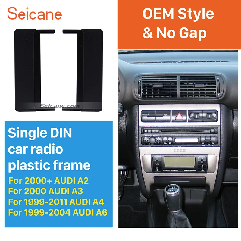 Seicane 1Din для 1999 2004 AUDI A6 2000 + A2 A3 2011 A4 Автомобильная Радио фасция стерео рама панель