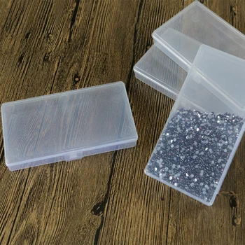 

1pc Transparent Plastic Storage Box for Small Component Jewelry Tool Box Bead Pills Organizer Nail Art Tip Case