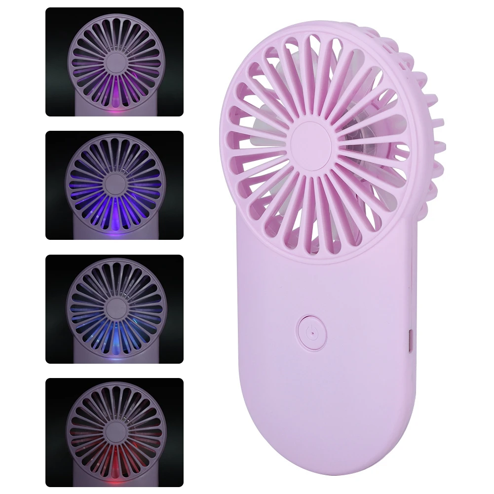 Mini 1200mAh Portable USB Charging Handheld Electric Fan Quiet Smart Cooling Fans with Lanyard Purple | Компьютеры и офис