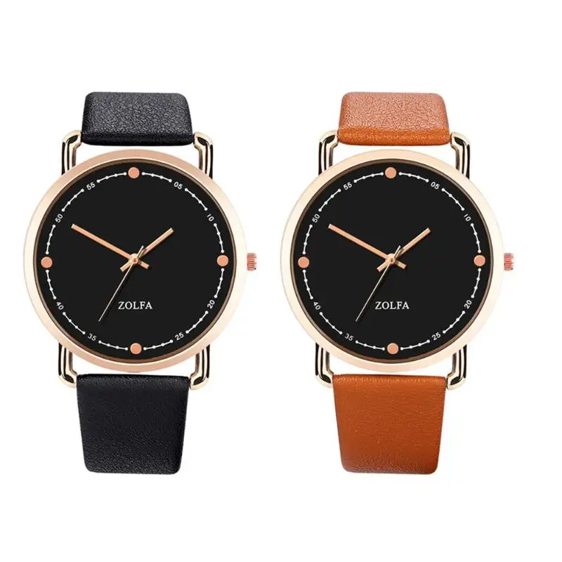 

ZOLFA Luxury Men PU Strap Watch Fashion Quartz Watches Business Wristwatch