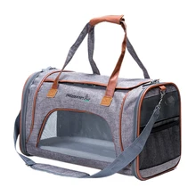 Снежинка одно крыло Pet пакет путешествия дышащий Pet Сумка-светильник серый/голубой