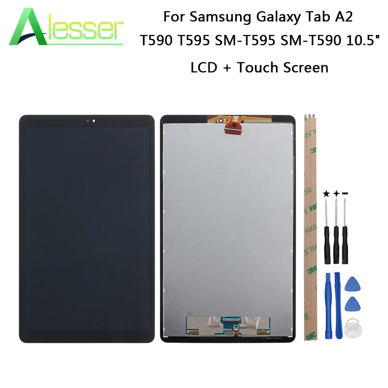 

Alesser For Samsung Galaxy Tab A2 T590 T595 SM-T595 SM-T590 10.5" LCD Display+Touch Screen For Samsung Galaxy Tab A2 +Tools+Tape