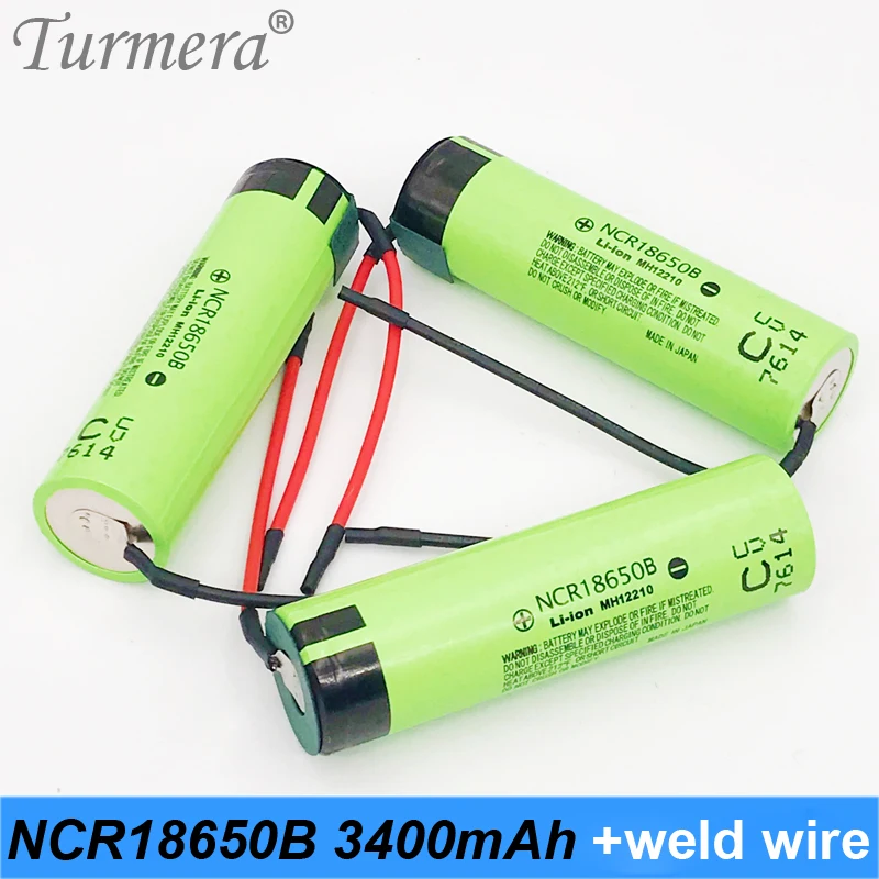 ncr18650b 18650 3400mah аккумулятор 3,6 v сварочный провод Аккумулятор для шуруповерта и power bank turmera