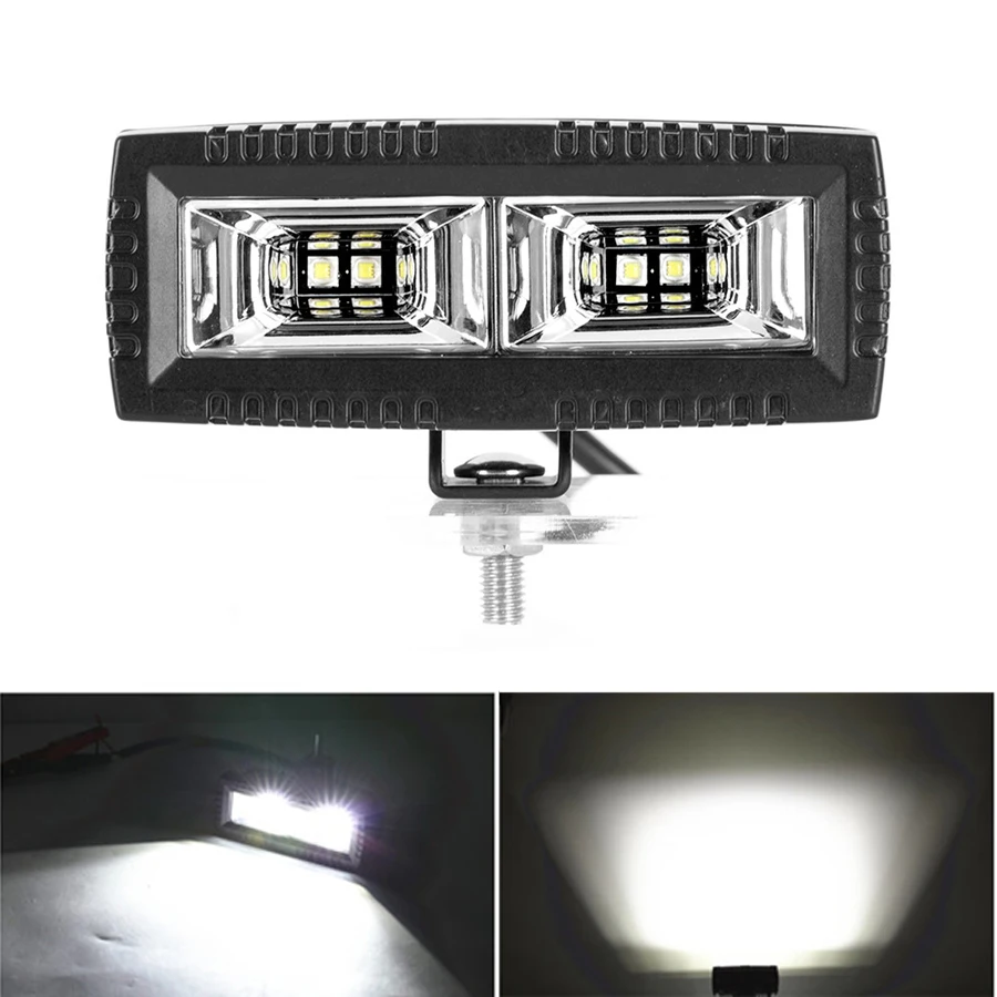 

Universal 40W 4000LM Flood Work Light Bar Off Road Backup Driving Lights Fog Lamp 6500K IP67 for Jeep Bumper ATV
