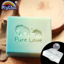 Чистая любовь мыло ручной работы штамп плесень прозрачный слон Diy натуральный органический стекло смолы Мыло, акриловая часть на заказ
