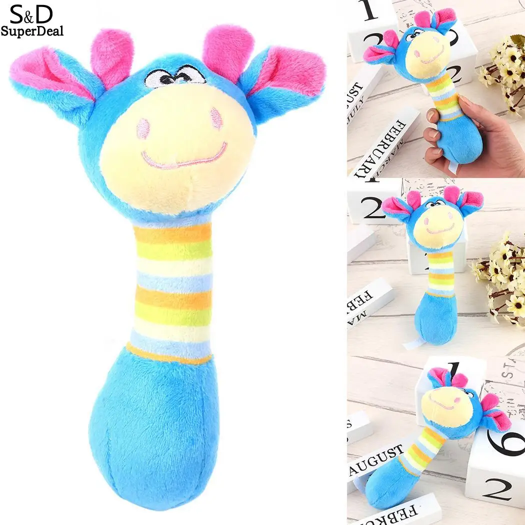 

Pet Squeaker Chew Toy Blue Toys Plush Cute Animal Shape Sound Dog Cat Geometric Pet Squeaker Chew Toy sounder 23g