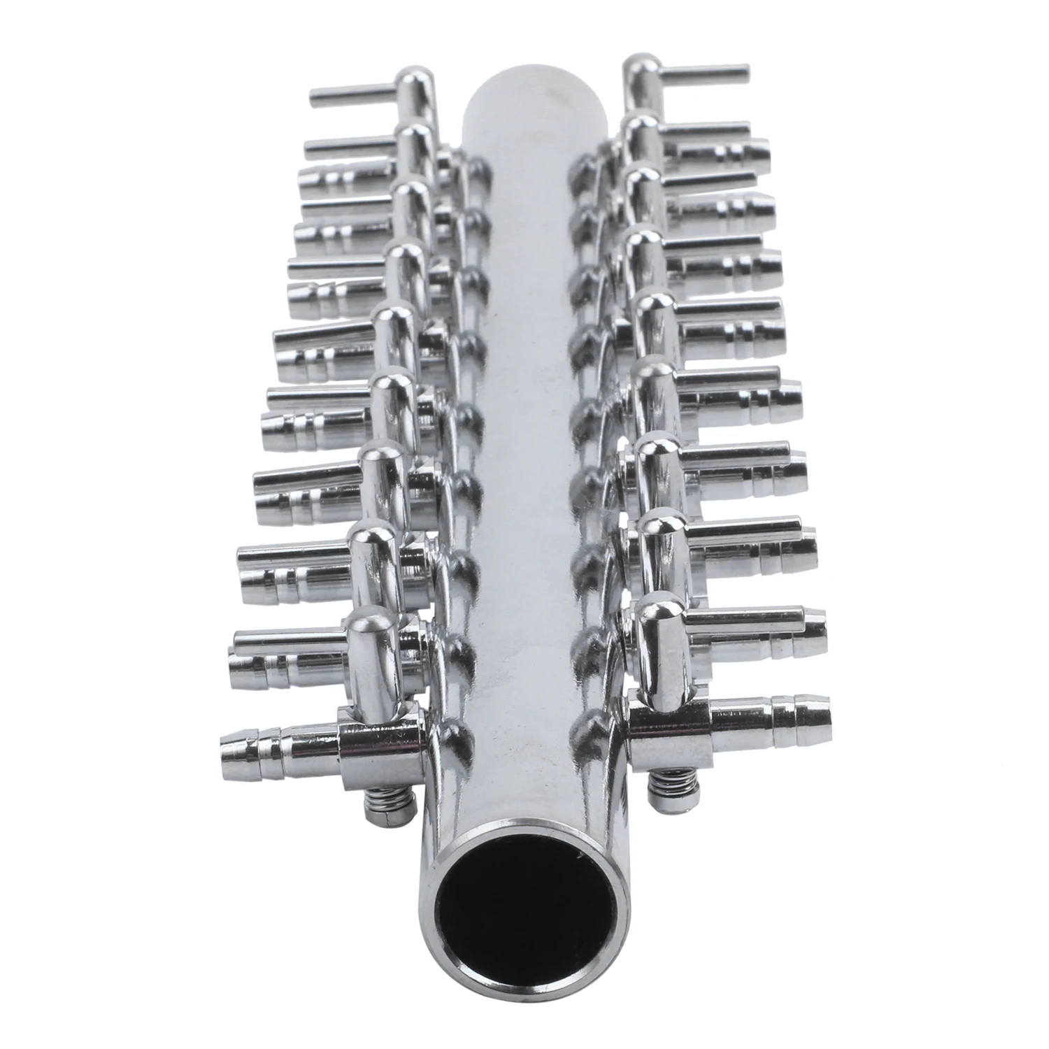 

Dual Line 18 Way Air Pump Control Valve Manifold Taps for Aquarium Silver