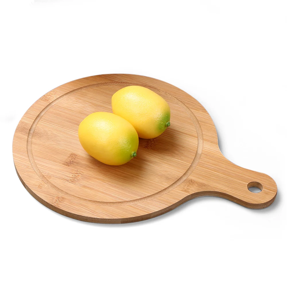 

HOMGEEK Bamboo Chopping Block Pizza Plate Natural Cutting Board Kitchen durable Chopping Board Fruits Vegetables Cooking Tool