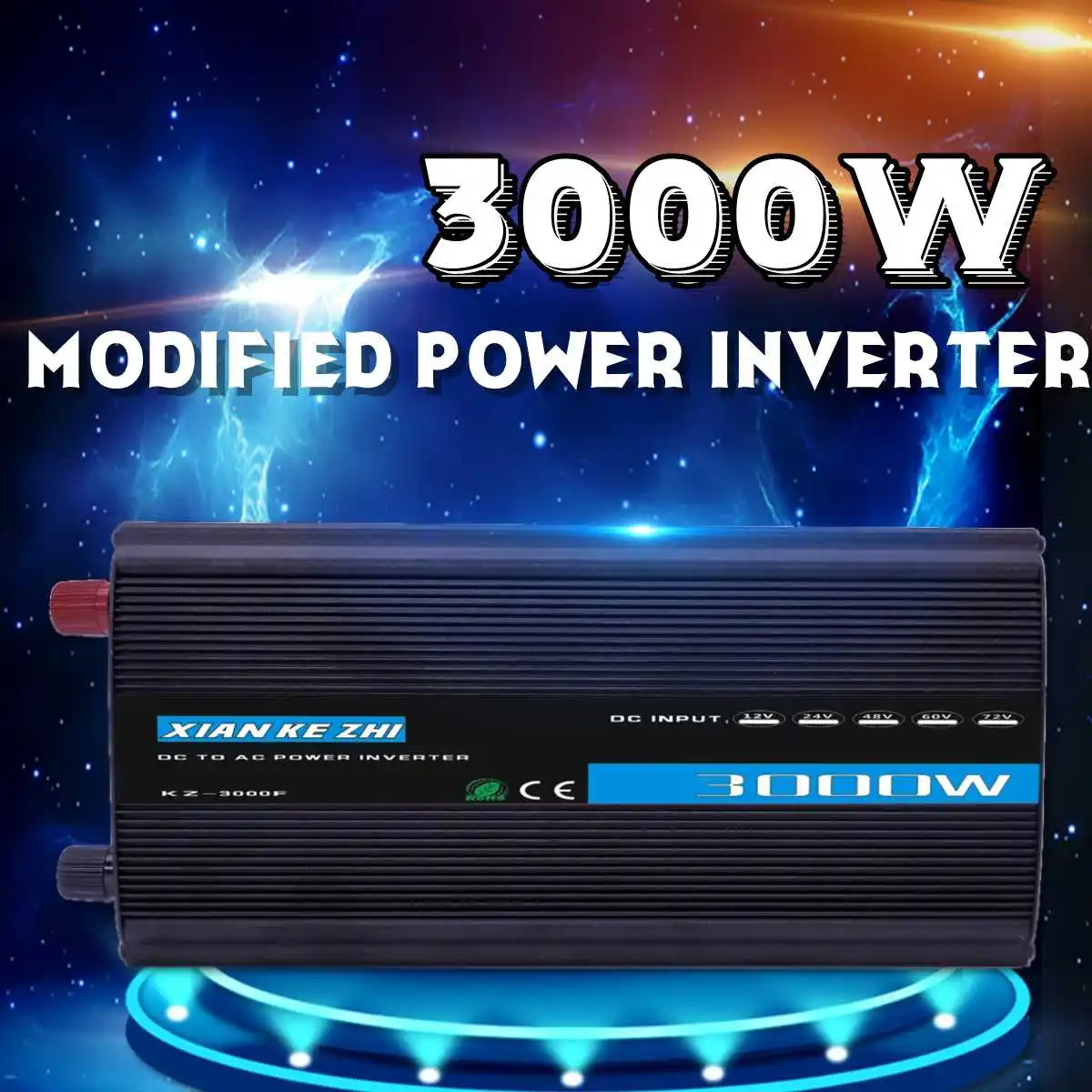 

3000W Modified Power Inverter 12/24/48/60/72V TO 220V Double LED Display