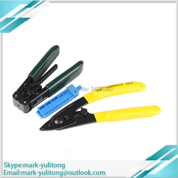 

New FTTH cold junction tool set strip opener / double mouth Wei Miller clamp / fixed length guide rail two in one