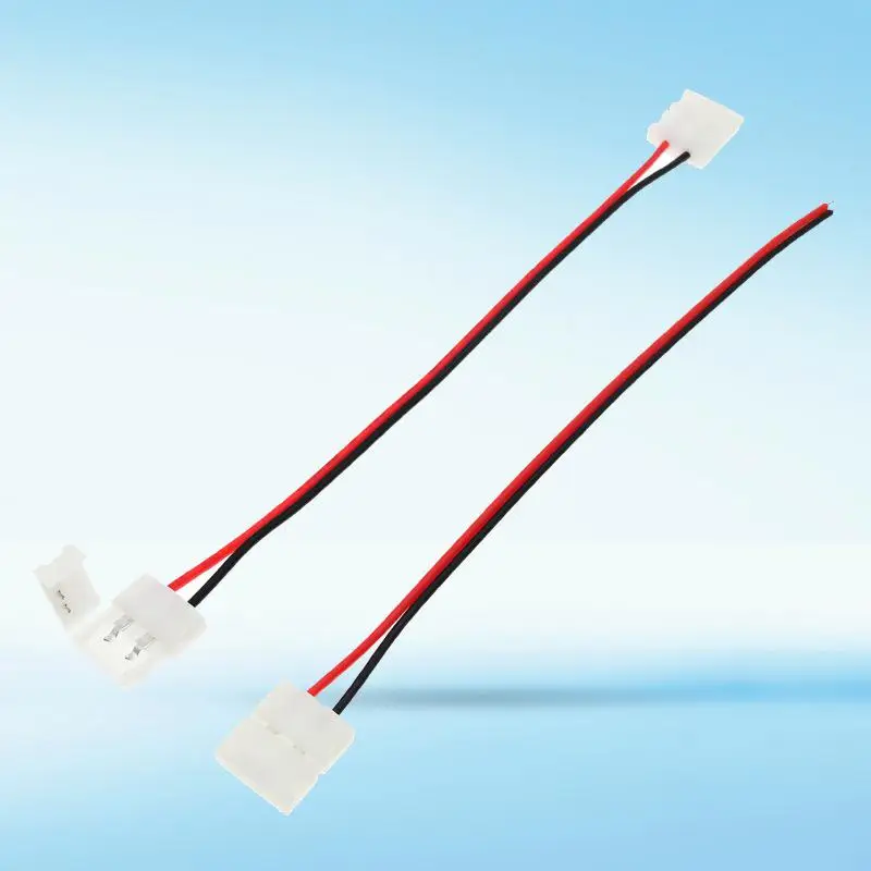 

Adeeing Double Connector No need Soldering Clip Cable Led Tape Extension Wire for LED Strip 3528 LED RGB Strip Light Terminals