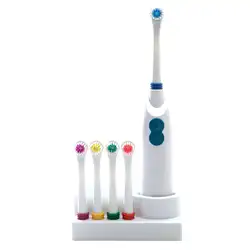 Вращающаяся электрическая зубная щетка Ультра звуковой управляемый электрическая звуковая зуб перезаряжаемый с зубной щеткой