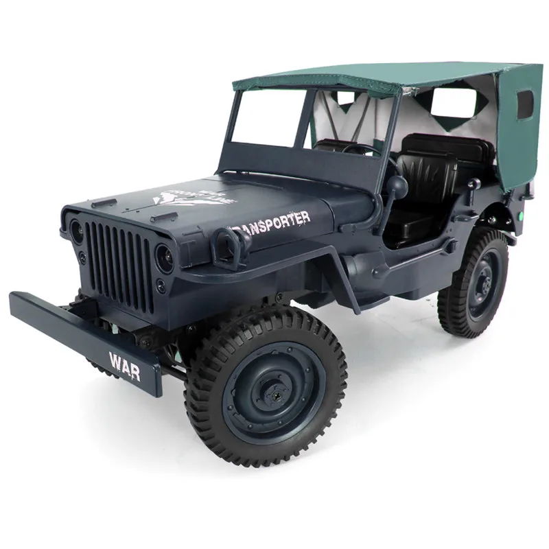 

2019 Q65 Mini RC Car 2.4G 1/10 Jedi Proportional 15/h Remote Control Crawler Military Truck RC Car With Canopy LED Light Toys
