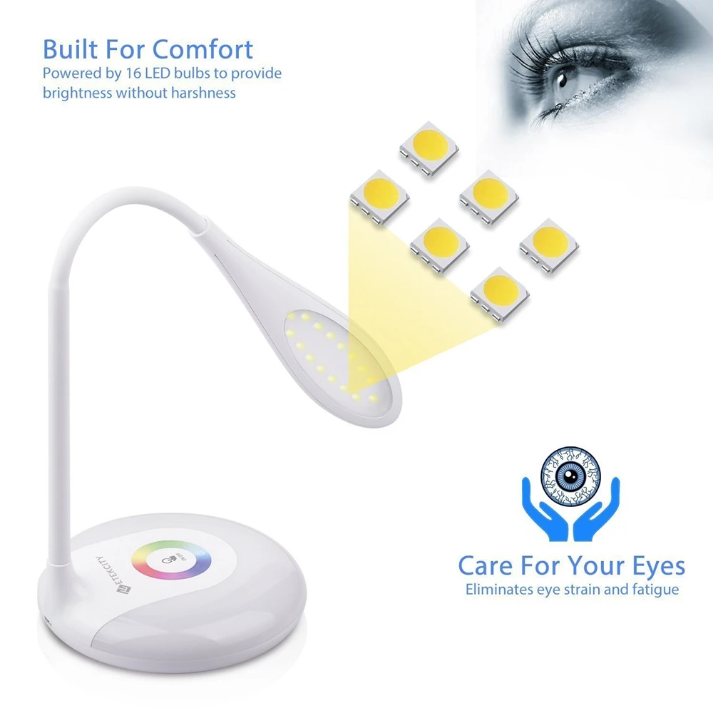 RGB Dimming LED Children Learn The Desk Lamp That Shield An Eye USB Rechargeable Lamp Of Bedroom