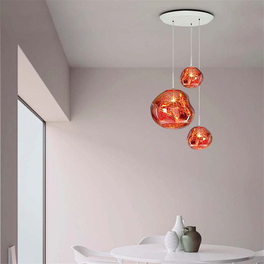 

Modern Living Room LED Pendant Lights Custom Height Lava Tom DIXON Melt Lava Interior Deco Pendant Lamp Kitchen Fixtures Avize