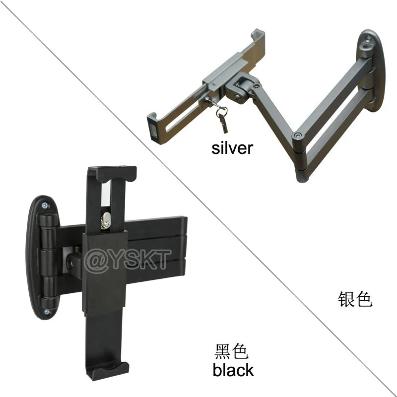 Планшет безопасности настенное крепление артикуляционный дисплей кронштейн универсальный замок держатель для поверхности pro/samsung galaxy tab 10,1/huawei