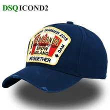 Dsqicond2 брендовая бейсболка для мужчин и женщин летняя хип-хоп кепка Повседневная Уличная хлопковая Dsq шляпа шлем для папы козырек Hoeden Mannen