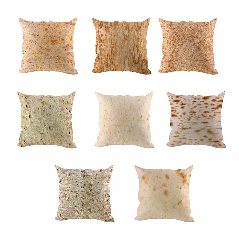 

Knitted Tortilla Pillow Mexican Crisp Pillow Simple And Comfortable Cotton Linen Cushion Set For Novel Look To Your Home