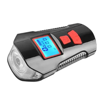 

3 in 1 USB Rechargeable Bicycle LED Bike Front Light+Bicycle Computer+Electric Electric Bicycle Bell Accessories