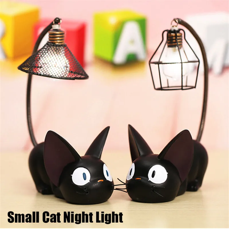 

LED Night Light C reative Resin Cat Animal Night Light Ornaments Home Decoration Gift Small Cat Nursery Lamp Breathing DC4.5V