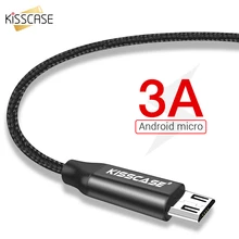 Kisscase 3A Micro USB кабель для samsung кабель для быстрой зарядки Micro USB Android мобильный телефон usb зарядный шнур для huawei Xiaomi
