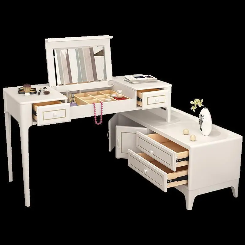 Makeup Box Toaletka Do Sypialni Tocadore Para El Dormitorio Retro Wooden Penteadeira Bedroom Furniture Korean Dressing Table