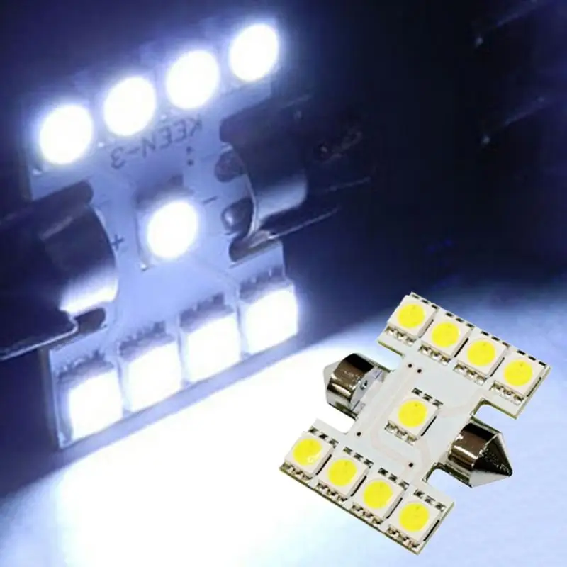 1 шт. двойная острая 5050 9SMD Светодиодная лампа DC 12V автомобильная на дверь белый