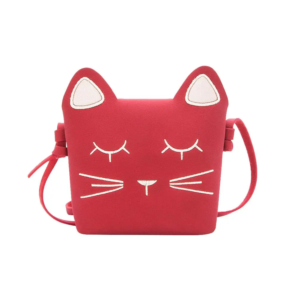 

Korean Style Children's Messenger Bag Cute Cat Design Single Shoulder Cross-body Mini Bag Small Square Bags For Girl Kids