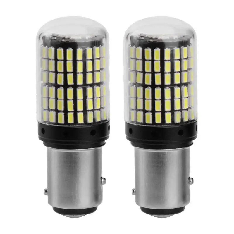 

1 Pair 1157 DC 12V 10W SMD3014 144 White LED Car Turn Signal Light Bulbs