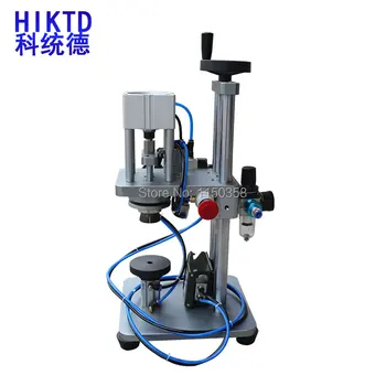 

CE ISO PNEUMATIC semi automatic perfume botttle cap Plastic pressing machine collar capping machine