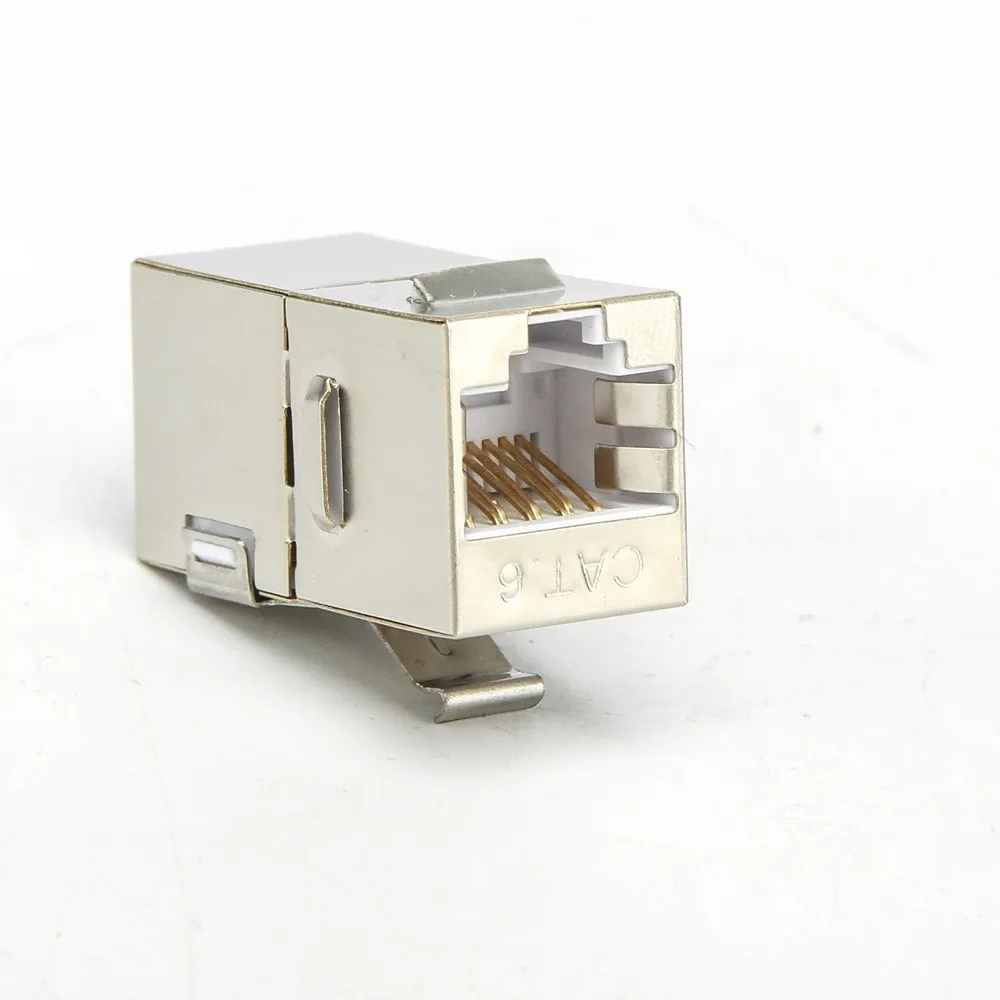 

FTP CAT6 straight-through network module shielded metal coupler RJ45 Connector PC Information Socket Cable Adapter Keystone Jack