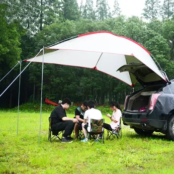 

Outdoor Waterproof 5-8 Person Car Tent with Aluminum Alloy Pole Portable Car Awnings Tent Tarp Sun Shelter for Camping Fishing