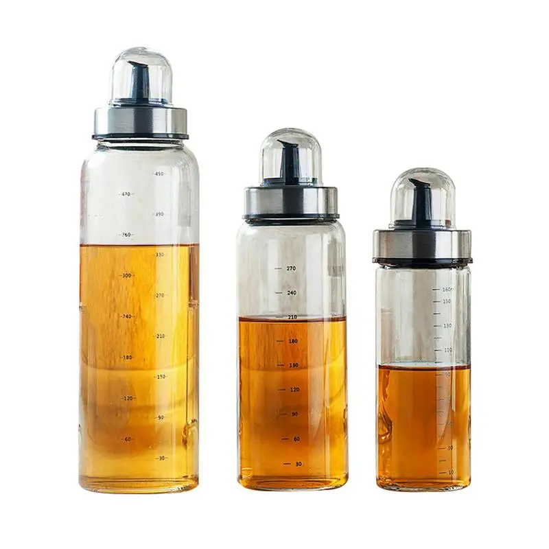 

High Borosilicate Glass Oil Bottle Kitchen Leak-Proof Oil Dispenser Cruet Sesame Oil Vinegar Bottle