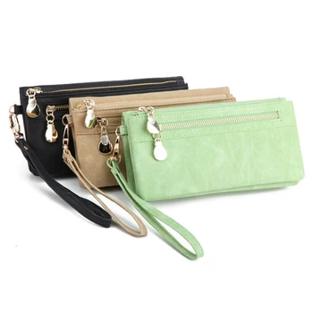 

New 2019 Women Long Wallet Bag Coin Purse Clutch Zip Organizer ID Credit Card Photo Holder Pocket Handbag For iPhone 6 7 8 Xs Xr