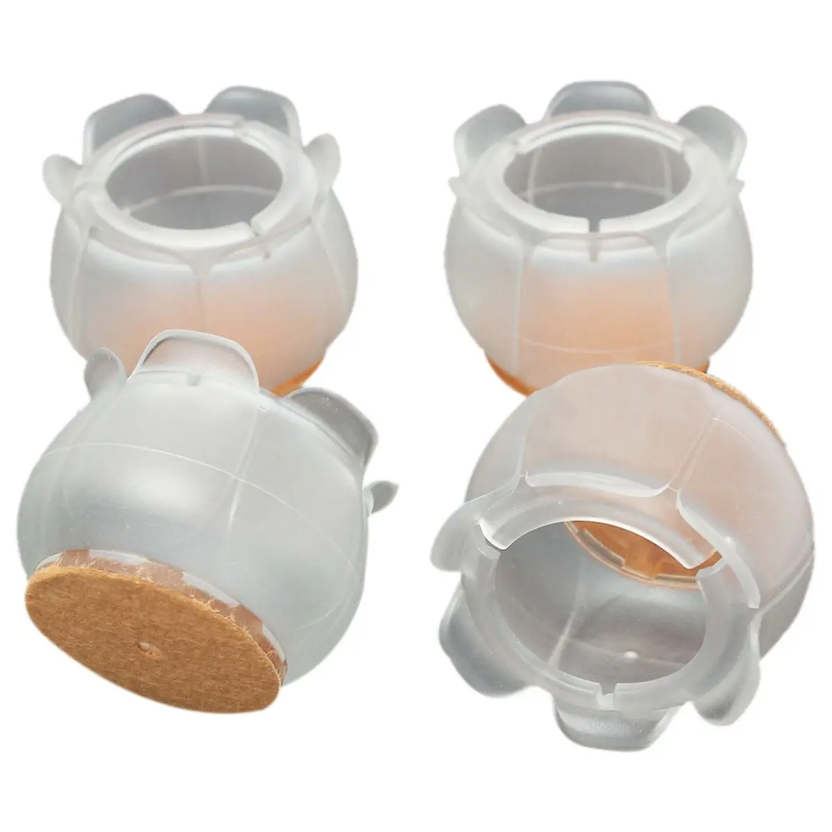 

Promotion! 4Pcs Transparent Chair Leg Cap Floor Feet Protectors Pad Furniture Table Cover Home