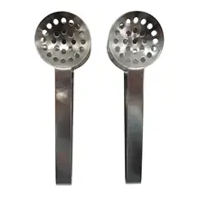 Нержавеющая сталь чайный пакетик соковыжималка круглые щипцы держатель с длинной ручкой ситечки для заварки чая фильтры, чайные ситечки для сыпучих чайных комплектов