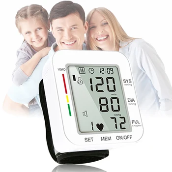 

Electronic Heartbeat Test Heart Rate Monitor Smart Digital Display Tonometer Bracelet Health Care Wrist Blood Pressure Monitor